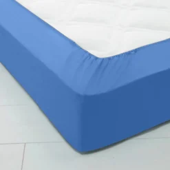 Drap-housse uni coton grands bonnets 40 cm