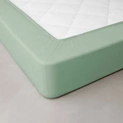 Drap-housse uni percale 72 fils/cm² - bonnet 40 cm