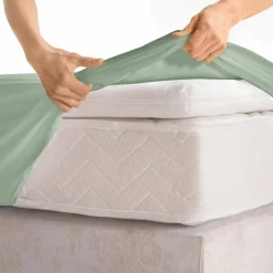 Drap-housse uni percale 72 fils/cm² - bonnet 40 cm