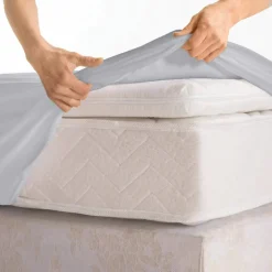 Drap-housse uni percale 72 fils/cm² - bonnet 40 cm