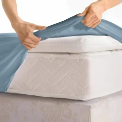 Drap-housse uni percale 72 fils/cm² - bonnet 40 cm