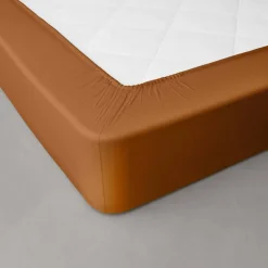 Drap-housse uni percale 72 fils/cm² - bonnet 40 cm