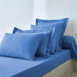 Drap-housse uni polyester-coton 57 fils/cm² - bonnet 32 cm