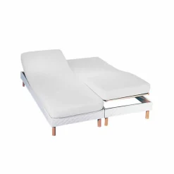 Drap-housse uni sommier articulé jersey 130g/m² - bonnet 27 cm
