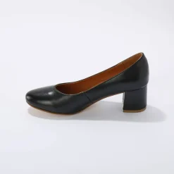 Escarpins bout arrondi cuir lisse
