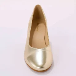 Escarpins bout arrondi cuir lisse