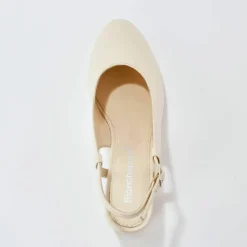 Escarpins slingback en cuir certifié LWG