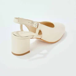 Escarpins slingback en cuir certifié LWG