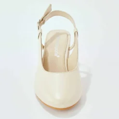 Escarpins slingback en cuir certifié LWG