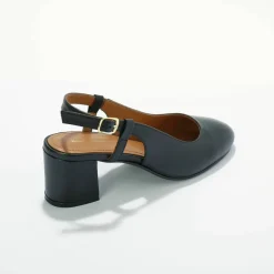 Escarpins slingback en cuir certifié LWG