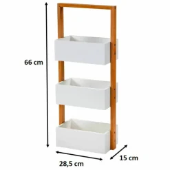 Etagère bambou 3 bacs de rangement
