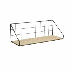 Etagère filaire métal et bois – 1 tablette