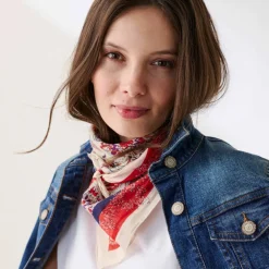 Foulard carré imprimé floral