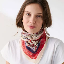Foulard carré imprimé floral