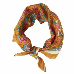 Foulard en voile de coton, imprimé fleurs