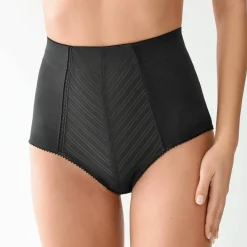 Gaine affinante maille satinée et tulle jacquard - maintien intense