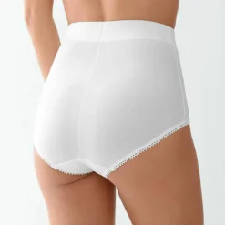 Gaine affinante maille satinée et tulle jacquard - maintien intense