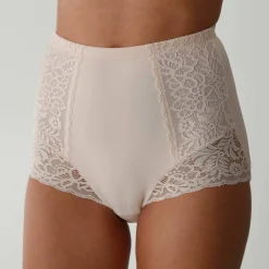 Gaine affinante plastron dentelle - maintien