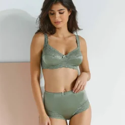 Gainette maille satinée et dentelle Avila - lot de 2