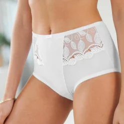 Gainette microfibre et guipure Rima - lot de 2