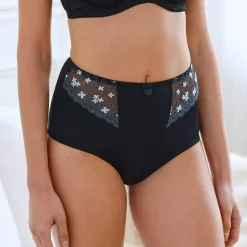 Gainette microfibre tulle brodé Caminata