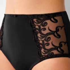 Gainette ventre plat microfibre tulle brodé Sienne - lot de 2