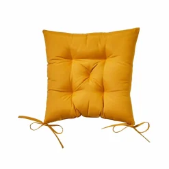 Galette de chaise carrée imprimé feuillage - lot de 2