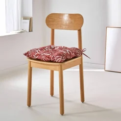 Galette de chaise carrée imprimé fleuri - lot de 2