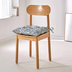 Galette de chaise carrée imprimé fleuri - lot de 2