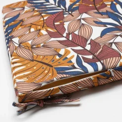 Galette de chaise imprimé feuillage - lot de 2