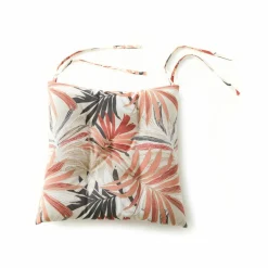 Galette de chaise imprimé feuillage - lot de 2