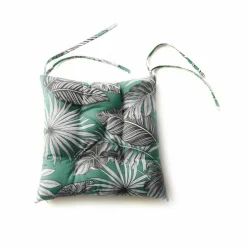 Galette de chaise imprimé tropical - lot de 2