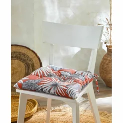 Galette de chaise imprimé tropical - lot de 2
