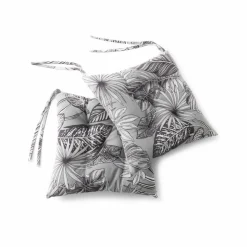 Galette de chaise imprimé tropical - lot de 2