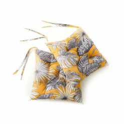 Galette de chaise imprimé tropical - lot de 2