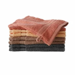 Gant de toilette coloris boisé coton 420 gr/m² - lot de 8