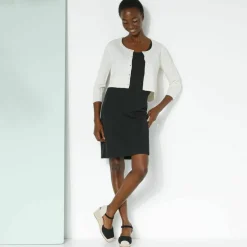 Gilet boléro boutonné, toucher doux