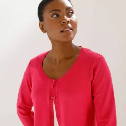 Gilet boléro boutonné, toucher doux