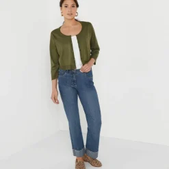 Gilet boléro boutonné, toucher doux