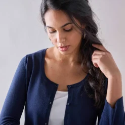 Gilet boléro boutonné, toucher doux