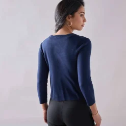 Gilet boléro boutonné, toucher doux