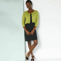 Gilet boléro boutonné, toucher doux