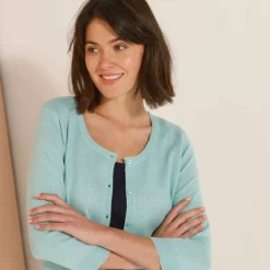 Gilet boléro boutonné, toucher doux