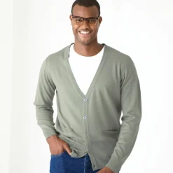 Gilet boutonné manches longues
