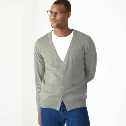 Gilet boutonné manches longues