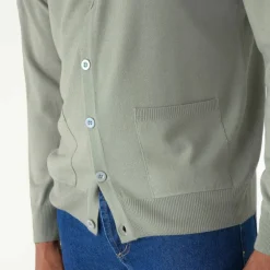 Gilet boutonné manches longues