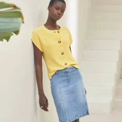 Gilet boutonné, sans manches