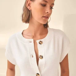 Gilet boutonné, sans manches