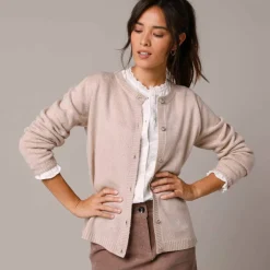 Gilet boutons fantaisie, toucher doux