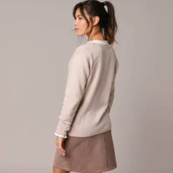 Gilet boutons fantaisie, toucher doux